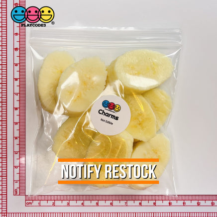 Banana Angled Slices Realistic Imitation Fake Food Life Like Bendable Plastic Resin 10 Pcs Playcode3