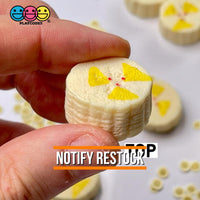 Banana Chunks Slices Bananas Real Size Realistic Fake 3D Charms Food (10 Pcs)
