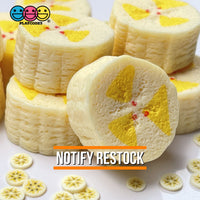 Banana Chunks Slices Bananas Real Size Realistic Fake 3D Charms Food (10 Pcs)