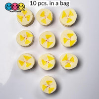 Banana Chunks Slices Bananas Real Size Realistic Fake 3D Charms Food (10 Pcs)