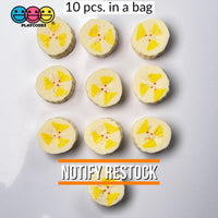 Banana Chunks Slices Bananas Real Size Realistic Fake 3D Charms Food (10 Pcs)