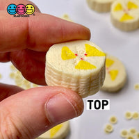 Banana Chunks Slices Bananas Real Size Realistic Fake 3D Charms Food (10 Pcs)