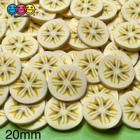 Banana Large Fimo Slices Polymer Clay Bananas Fake Sprinkles 20/10Mm 20 Mm / Grams Sprinkle