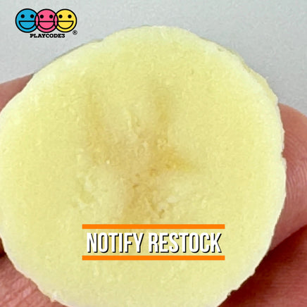 Banana Slices Realistic Imitation Fake Food Life Like Bendable Plastic Resin 10 Pcs