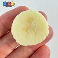 Banana Slices Realistic Imitation Fake Food Life Like Bendable Plastic Resin 10 Pcs