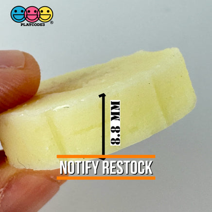 Banana Slices Realistic Imitation Fake Food Life Like Bendable Plastic Resin 10 Pcs