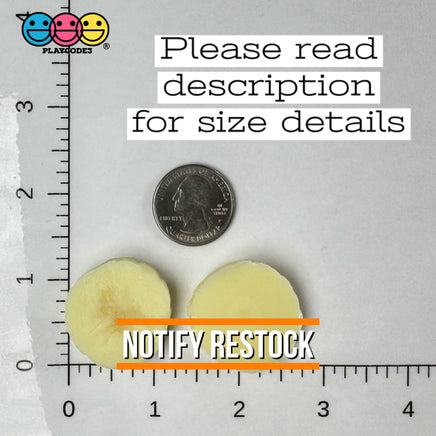 Banana Slices Realistic Imitation Fake Food Life Like Bendable Plastic Resin 10 Pcs
