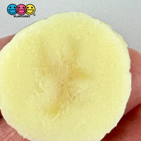 Banana Slices Realistic Imitation Fake Food Life Like Bendable Plastic Resin 10 Pcs