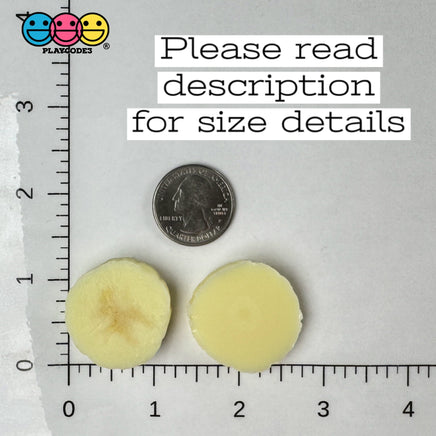 Banana Slices Realistic Imitation Fake Food Life Like Bendable Plastic Resin 10 Pcs