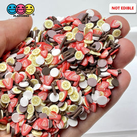 Banana Split Mix Fimo Slices Fake Clay Sprinkles Decoden Jimmies Sprinkle