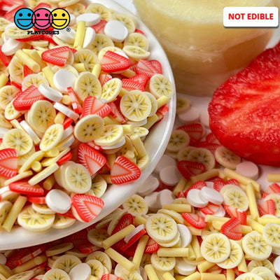 Banana Strawberry Delight Mix Fake Sprinkles Fimo Slice Bananas Decoden Jimmies Sprinkle