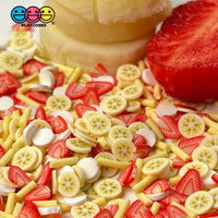Banana Strawberry Delight Mix Fake Sprinkles Fimo Slice Bananas Decoden Jimmies Sprinkle