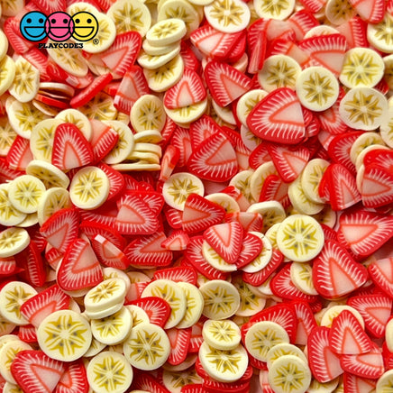 Banana Strawberry Toppings Mix Fimo Flowers Fake Sprinkles Confetti Funfetti 20 Grams Sprinkle