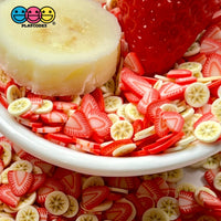 Banana Strawberry Toppings Mix Fimo Flowers Fake Sprinkles Confetti Funfetti Sprinkle