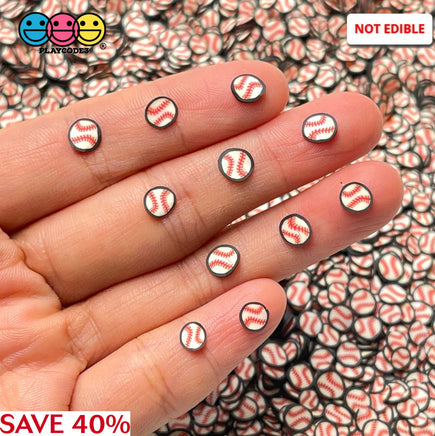 Baseball Sports Ball Theme Fimo Slices Fake Clay Sprinkles Decoden Jimmies Sprinkle