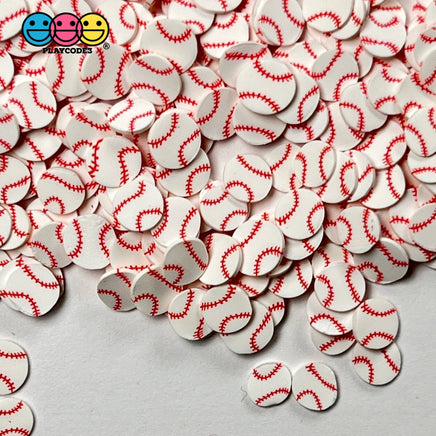 Baseball Sports Game Ball Theme Fimo Slices Fake Polymer Clay Sprinkles Decoden Jimmies Sprinkle