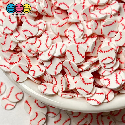 Baseball Sports Game Ball Theme Fimo Slices Fake Polymer Clay Sprinkles Decoden Jimmies Sprinkle