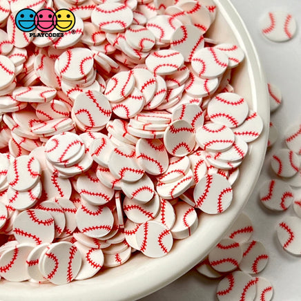 Baseball Sports Game Ball Theme Fimo Slices Fake Polymer Clay Sprinkles Decoden Jimmies Sprinkle