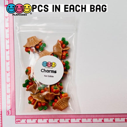 Basket Carrot And Pumpkin Mini Flatback Charms Cabochons Carrots Pumpkins Thanksgiving Decoden 10
