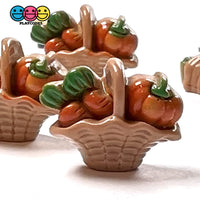 Basket Carrot And Pumpkin Mini Flatback Charms Cabochons Carrots Pumpkins Thanksgiving Decoden 10