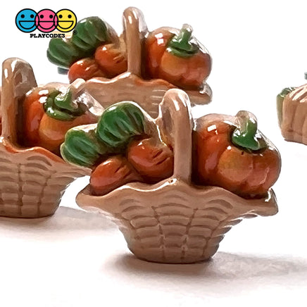 Basket Carrot And Pumpkin Mini Flatback Charms Cabochons Carrots Pumpkins Thanksgiving Decoden 10