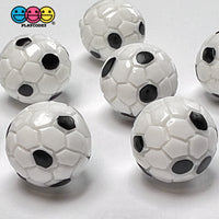 Basketball & Soccer Ball 3D Mini Charms Cabochons Football Decoden Plastic Resin 10 Pcs Charm