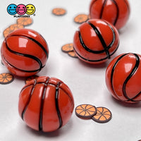 Basketball & Soccer Ball 3D Mini Charms Cabochons Football Decoden Plastic Resin 10 Pcs Charm