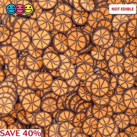 Basketball Sports Basket Ball Theme Fimo Slices Fake Clay Sprinkles Decoden Jimmies 20 Grams