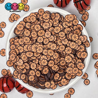 Basketball Sports Basket Ball Theme Fimo Slices Fake Clay Sprinkles Decoden Jimmies Sprinkle