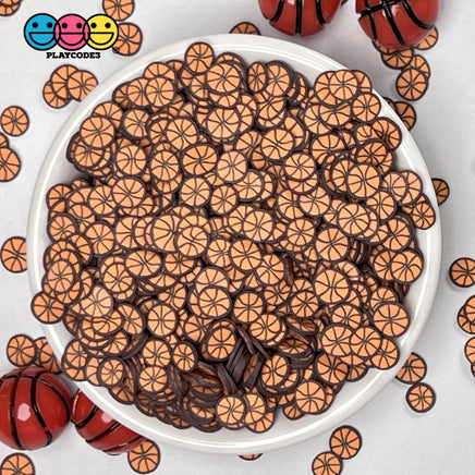 Basketball Sports Basket Ball Theme Fimo Slices Fake Clay Sprinkles Decoden Jimmies Sprinkle