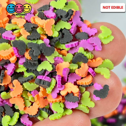 Bat Multi Color Halloween Mix Fimo Fake Polymer Clay Sprinkles Jimmies Funfetti Sprinkle