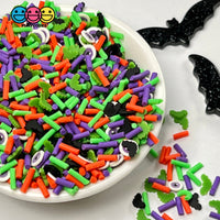 Batty Eyes Halloween Mix Fimo Fake Polymer Clay Sprinkles Bat Eyeballs Jimmies Funfetti Sprinkle