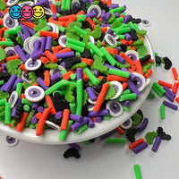 Batty Eyes Halloween Mix Fimo Fake Polymer Clay Sprinkles Bat Eyeballs Jimmies Funfetti Sprinkle