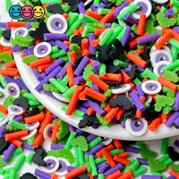 Batty Eyes Halloween Mix Fimo Fake Polymer Clay Sprinkles Bat Eyeballs Jimmies Funfetti Sprinkle