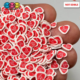 Be Mine Valentine Red Hearts Fimo Slices Fake Sprinkles Decoden Jimmies Playcode3 Llc Sprinkle