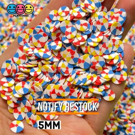 Beach Ball Fimo Slices Polymer Clay Fake Sprinkles 10/5Mm Sprinkle