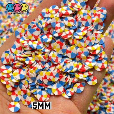 Beach Ball Fimo Slices Polymer Clay Fake Sprinkles 10/5Mm Sprinkle
