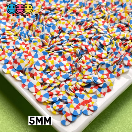 Beach Ball Fimo Slices Polymer Clay Fake Sprinkles 10/5Mm Sprinkle