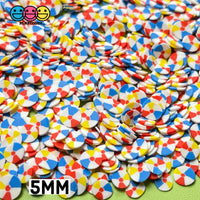 Beach Ball Fimo Slices Polymer Clay Fake Sprinkles 10/5Mm 5 Mm / 20 Grams Sprinkle