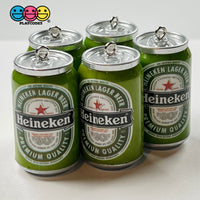 Beer Cans Miniatures Charms W/hooks Beers Can Cabochons 2 Types 5Pcs Heineken Charm