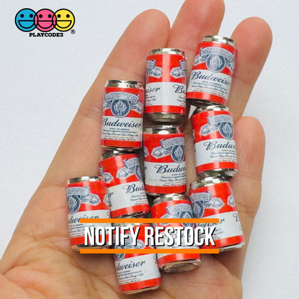 Beer Cans Miniature Can Dollhouse Fake Beers Mini Can Charm Cabochons 8 or 10 pcs budweiser 10pcs Charm