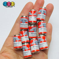 Beer Cans Miniature Can Dollhouse Fake Beers Mini Can Charm Cabochons 8 or 10 pcs budweiser 10pcs Charm