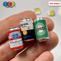 Beer Cans Miniature Can Dollhouse Fake Beers Mini Charm Cabochons 10 Pcs