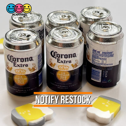 Beer Cans Miniature Can Dollhouse Fake Beers Mini Charm Cabochons 10 Pcs Corona (10Pcs)
