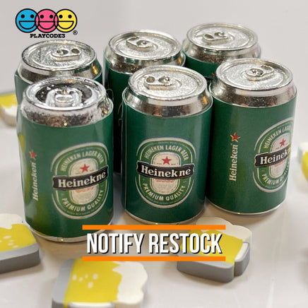Beer Cans Miniature Can Dollhouse Fake Beers Mini Charm Cabochons 10 Pcs Heineken (10Pcs)