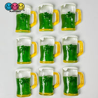 Beer Mug Irish Shamrock Leprechaun Flat Back Charms Cabochons Saint Patricks Day Decoden 10 Pcs