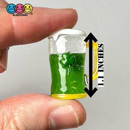 Beer Mug Irish Shamrock Leprechaun Flat Back Charms Cabochons Saint Patricks Day Decoden 10 Pcs