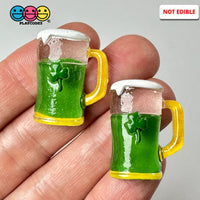 Beer Mug Irish Shamrock Leprechaun Flat Back Charms Cabochons Saint Patricks Day Decoden 10 Pcs