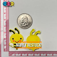 Bees Soft Bendable Flatback Charms Cabochons Flowers 10Pcs Charm