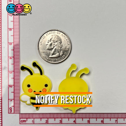 Bees Soft Bendable Flatback Charms Cabochons Flowers 10Pcs Charm